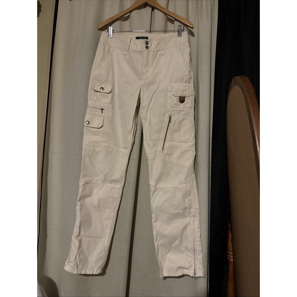 Lauren Ralph Lauren Technical White Cargo Pants Size 6